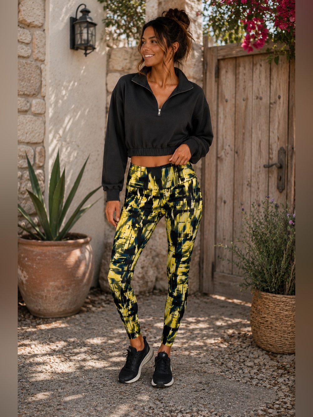 🔥 Lularoe Yellow patterned Leggings